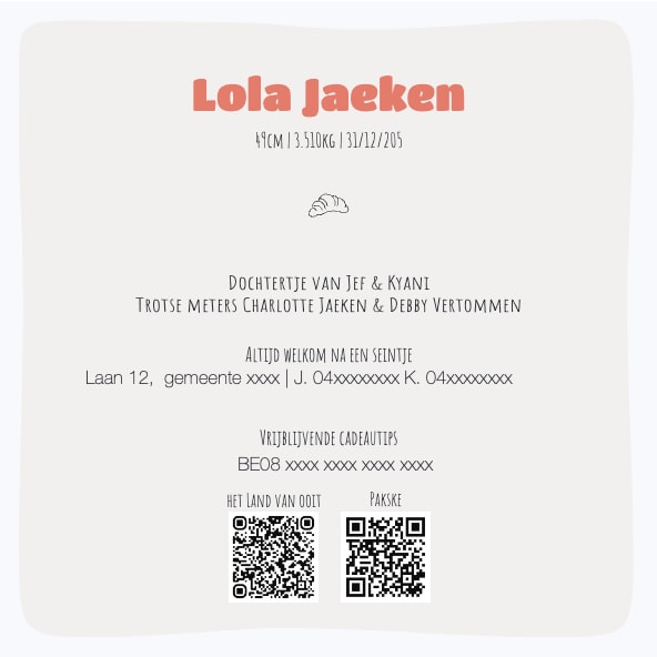 Back of the card